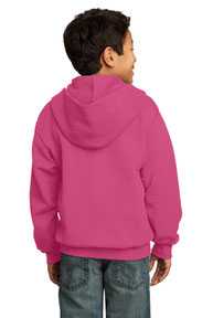 Port & Company ®  - Youth Core Fleece Full-Zip Hooded Sweatshirt.  PC90YZH