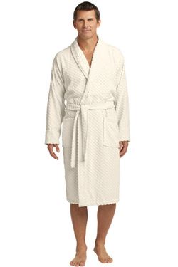 Port Authority ® Checkered Terry Shawl Collar Robe. R103 Port Authority ® Checkered Terry Shawl Collar Robe. R103