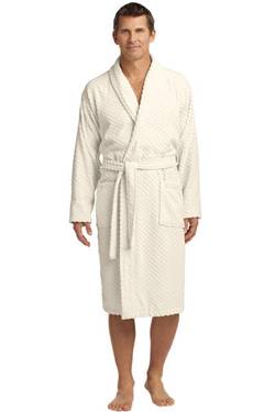 Port Authority ® Checkered Terry Shawl Collar Robe. R103 Port Authority ® Checkered Terry Shawl Collar Robe. R103