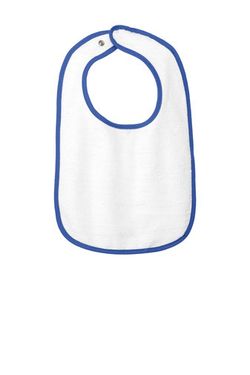 Rabbit Skins ™ Infant Contrast Trim Terry Bib. RS1003 Rabbit Skins ™ Infant Contrast Trim Terry Bib. RS1003