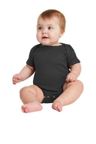 Rabbit Skins ™  Infant Short Sleeve Baby Rib Bodysuit. RS4400
