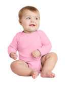 Rabbit Skins ™  Infant Long Sleeve Baby Rib Bodysuit. RS4411