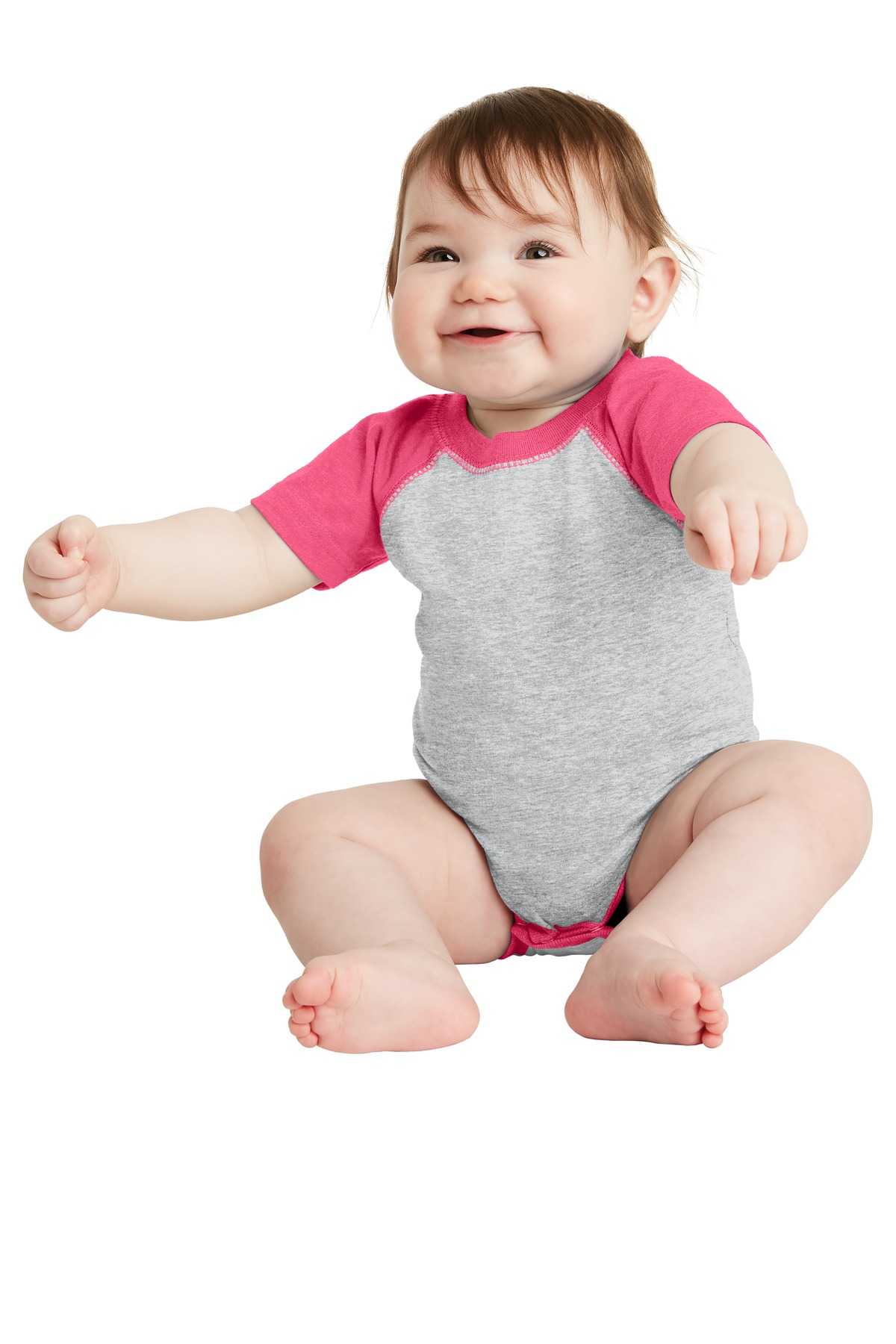 Rabbit Skins &#153;  Infant Baseball Fine Jersey Bodysuit. RS4430