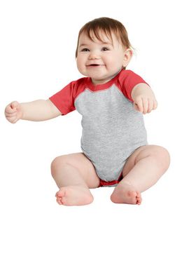 Rabbit Skins ™ Infant Baseball Fine Jersey Bodysuit. RS4430 Rabbit Skins ™ Infant Baseball Fine Jersey Bodysuit. RS4430