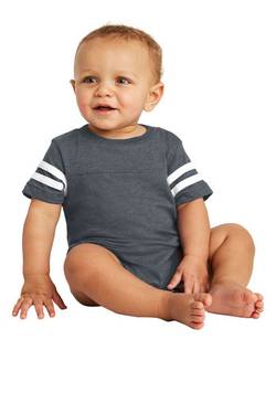 Rabbit Skins ™ Infant Football Fine Jersey Bodysuit. RS4437 Rabbit Skins ™ Infant Football Fine Jersey Bodysuit. RS4437
