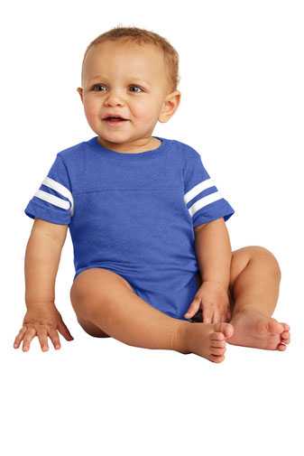 Rabbit Skins &#153;  Infant Football Fine Jersey Bodysuit. RS4437
