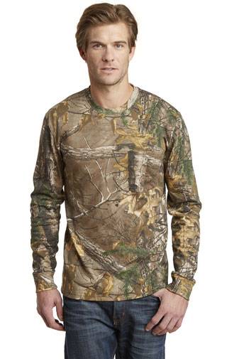 Russell Outdoors ™  Realtree ®  Long Sleeve Explorer 100% Cotton T-Shirt with Pocket. S02