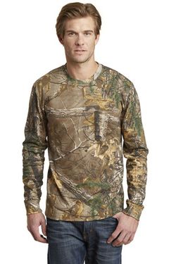 Russell Outdoors ™ Realtree ® Long Sleeve Explorer 100% Cotton T-Shirt with Pocket. S02 Russell Outdoors ™ Realtree ® Long Sleeve Explorer 100% Cotton T-Shirt with Pocket. S02