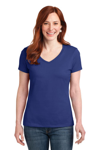Hanes &#174;  Ladies Nano-T &#174;  Cotton V-Neck T-Shirt. S04V