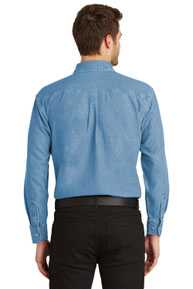 Port Authority Long Sleeve Denim Shirt. S600