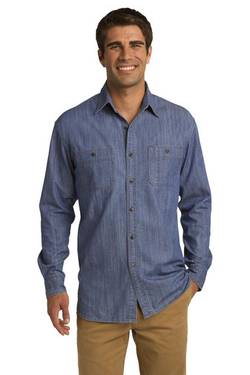 DISCONTINUED Port Authority Patch Pockets Denim Shirt. S652 DISCONTINUED Port Authority Patch Pockets Denim Shirt. S652