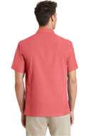 Port Authority Textured Camp Shirt. S662
