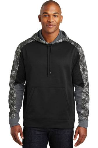 Sport-Tek ®  Sport-Wick ®  Mineral Freeze Fleece Colorblock Hooded Pullover. ST231