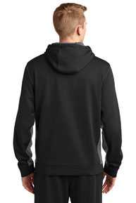 Sport-Tek ®  Sport-Wick ®  Fleece Colorblock Hooded Pullover. ST235