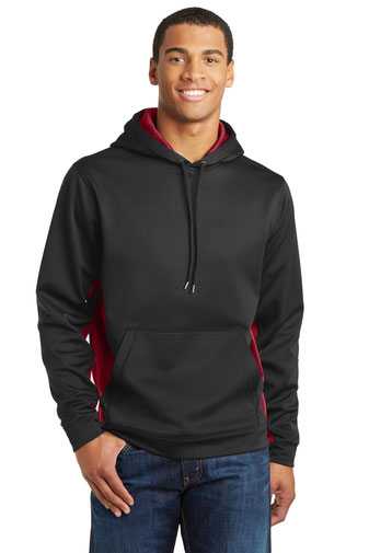 Sport-Tek &#174;  Sport-Wick &#174;  CamoHex Fleece Colorblock Hooded Pullover. ST239