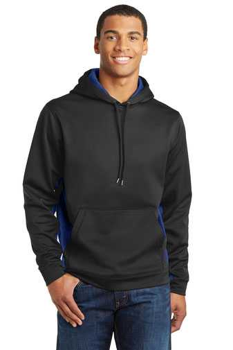 Sport-Tek &#174;  Sport-Wick &#174;  CamoHex Fleece Colorblock Hooded Pullover. ST239