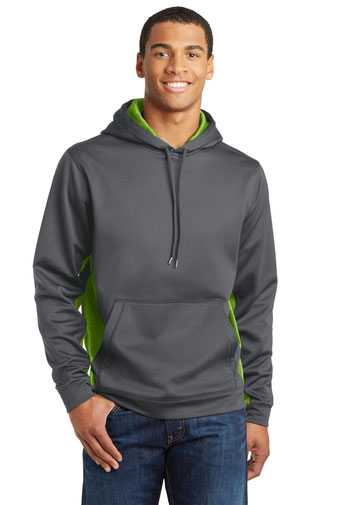 Sport-Tek &#174;  Sport-Wick &#174;  CamoHex Fleece Colorblock Hooded Pullover. ST239