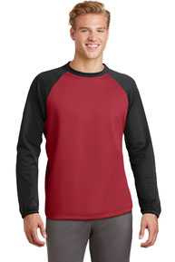 DISCONTINUED  Sport-Tek ®  Sport-Wick ®  Raglan Colorblock Fleece Crewneck. ST242