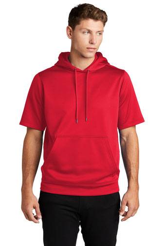 Sport-Tek® Hoodie - Sport-Wick® Fleece Short Sleeve Hooded Pullover. ST251