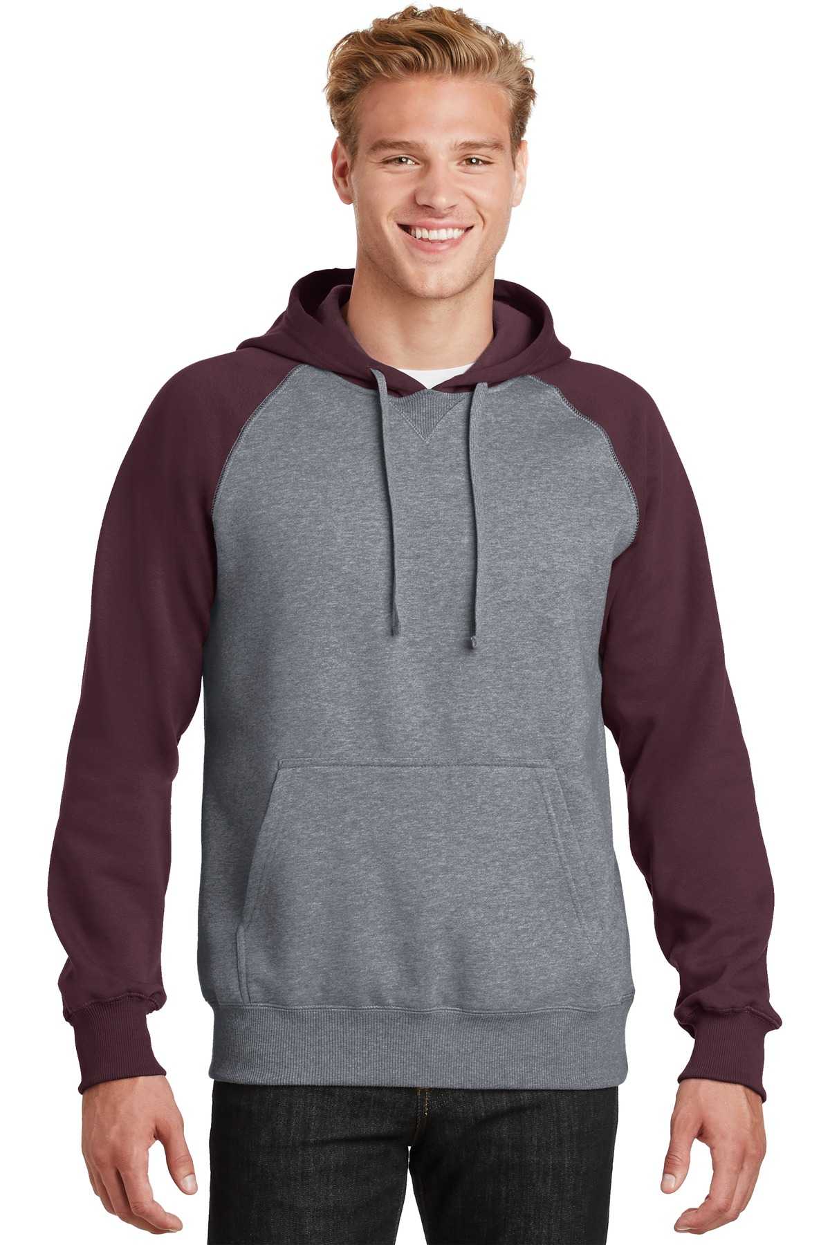 Sport-Tek &#174;  Raglan Colorblock Pullover Hooded Sweatshirt. ST267