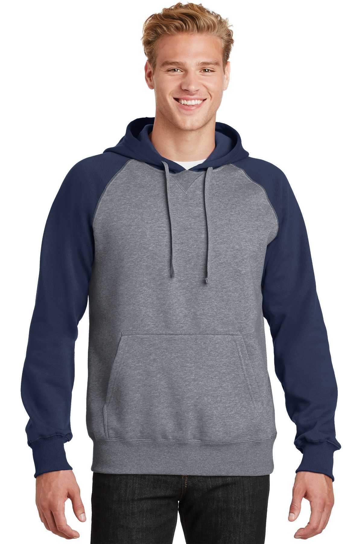 Sport-Tek &#174;  Raglan Colorblock Pullover Hooded Sweatshirt. ST267