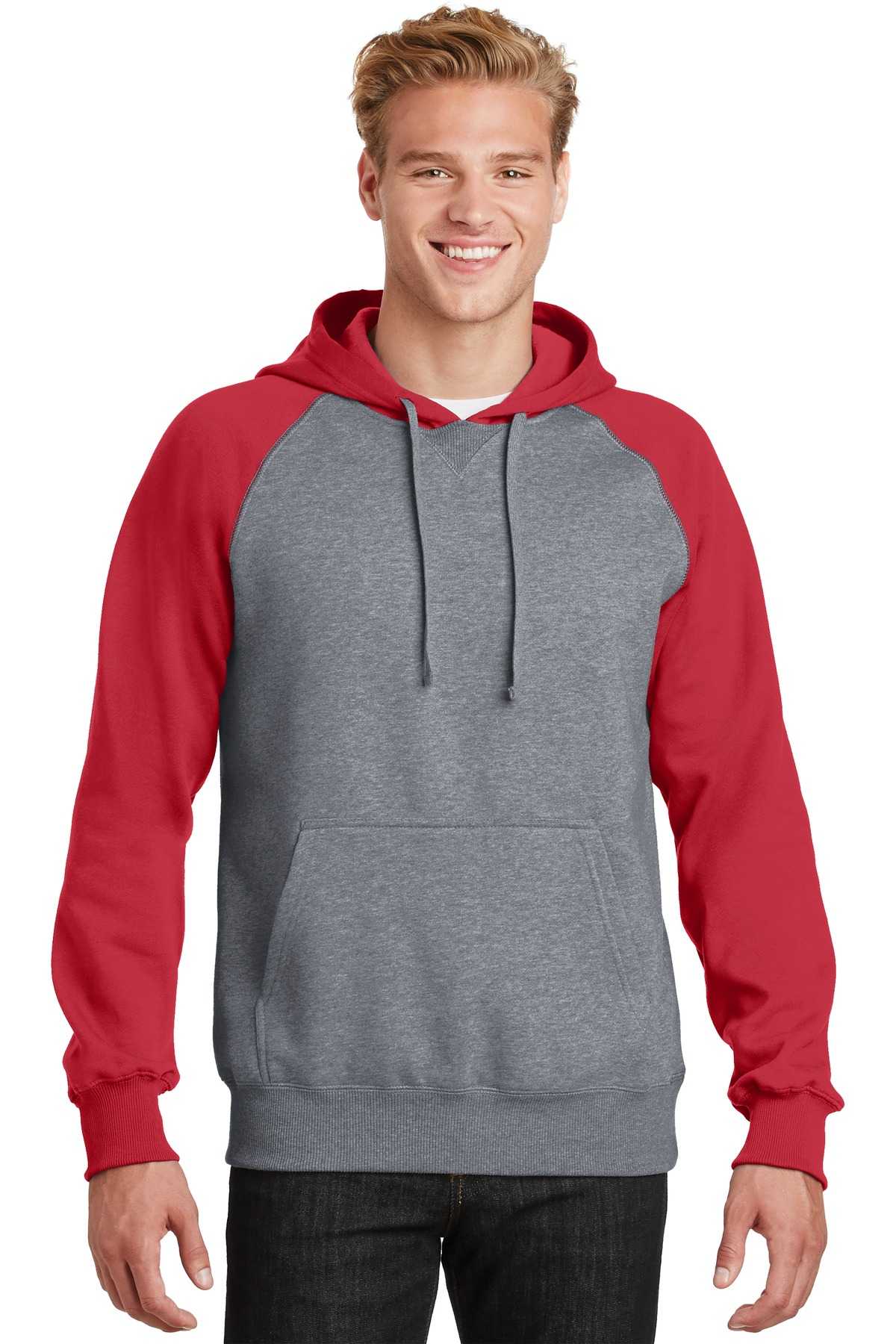 Sport-Tek &#174;  Raglan Colorblock Pullover Hooded Sweatshirt. ST267