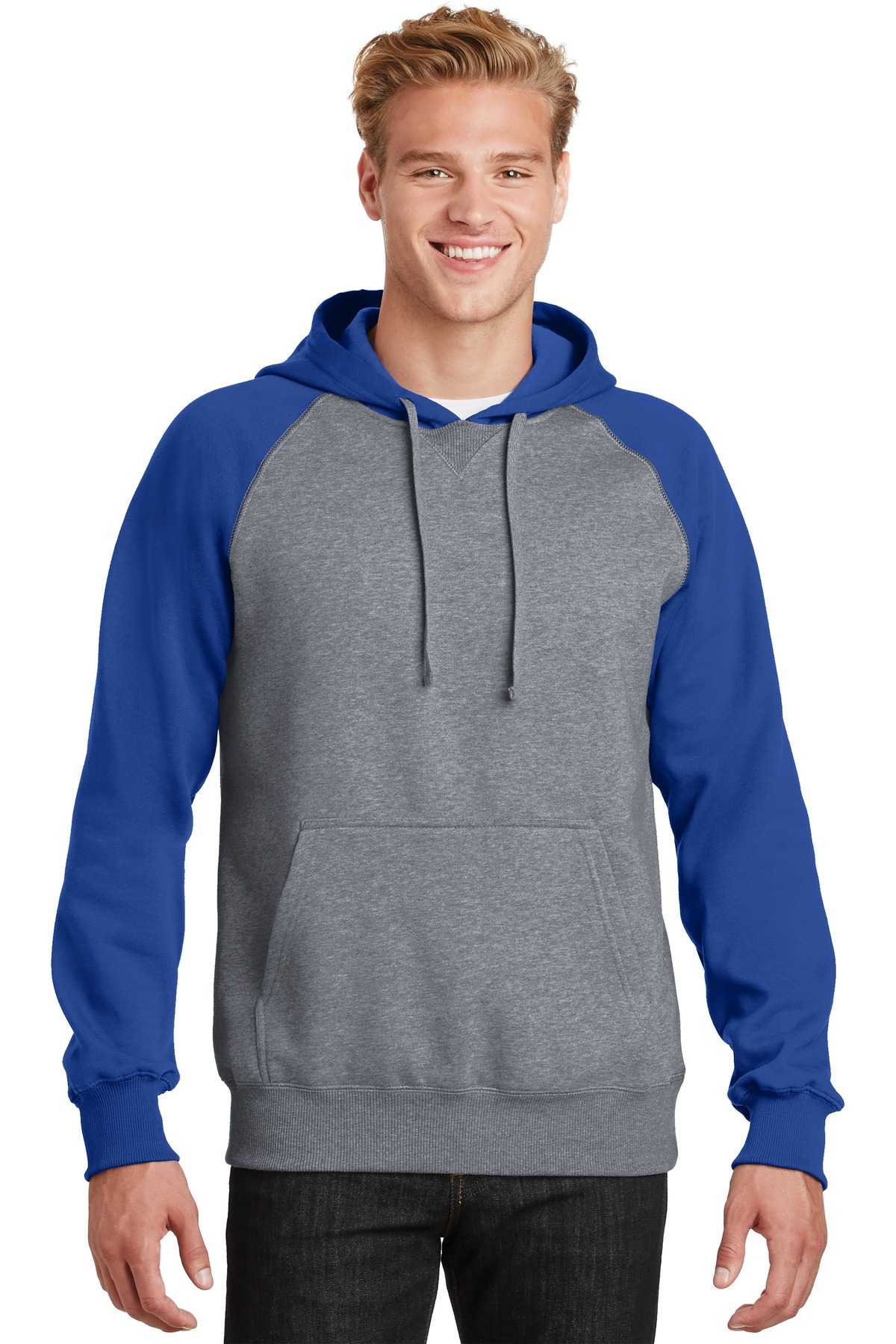 Sport-Tek &#174;  Raglan Colorblock Pullover Hooded Sweatshirt. ST267