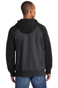 Sport-Tek ®  Raglan Colorblock Full-Zip Hooded Fleece Jacket.  ST269