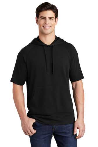 Sport-Tek  &#174;  PosiCharge  &#174;  Tri-Blend Wicking Fleece Short Sleeve Hooded Pullover ST297