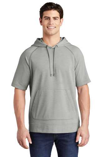 Sport-Tek  &#174;  PosiCharge  &#174;  Tri-Blend Wicking Fleece Short Sleeve Hooded Pullover ST297
