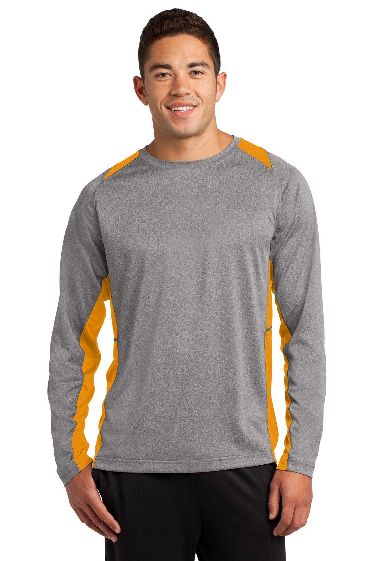 Sport-Tek &#174;  Long Sleeve Heather Colorblock Contender &#153;  Tee. ST361LS