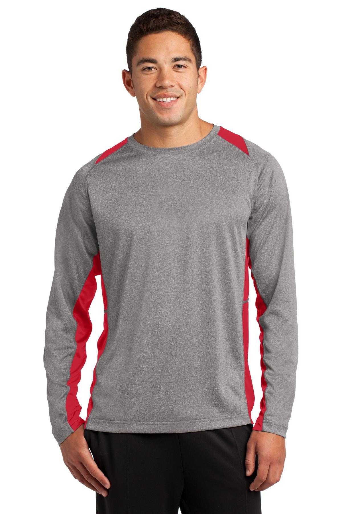 Sport-Tek &#174;  Long Sleeve Heather Colorblock Contender &#153;  Tee. ST361LS