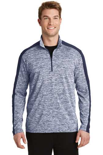 Sport-Tek &#174;  PosiCharge &#174;  Electric Heather Colorblock 1/4-Zip Pullover. ST397