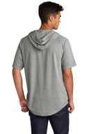 Sport-Tek  ®  PosiCharge  ®  Tri-Blend Wicking Short Sleeve Hoodie. ST404
