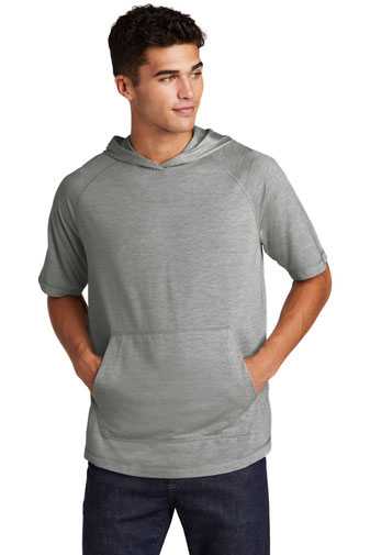 Sport-Tek  &#174;  PosiCharge  &#174;  Tri-Blend Wicking Short Sleeve Hoodie. ST404