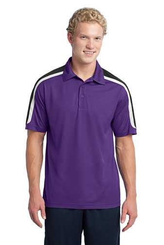 Sport-Tek &#174;  Tricolor Shoulder Micropique Sport-Wick &#174;  Polo. ST658