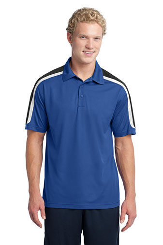 Sport-Tek &#174;  Tricolor Shoulder Micropique Sport-Wick &#174;  Polo. ST658