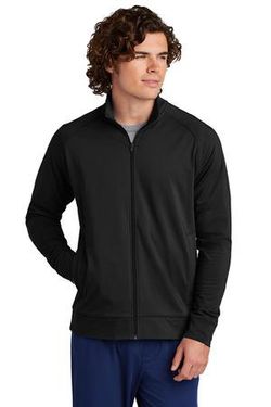 Sport-Tek ® Sport-Wick ® Stretch Full-Zip Cadet Jacket ST857 Sport-Tek ® Sport-Wick ® Stretch Full-Zip Cadet Jacket ST857