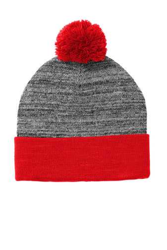 Sport-Tek  &#174;  Heather Pom Pom Beanie STC41