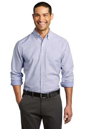 Port Authority SuperPro™ Oxford Stripe Shirt. W657