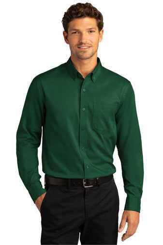 Port Authority ®  Long Sleeve SuperPro ™  React ™  Twill Shirt. W808