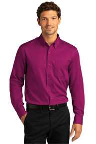 Port Authority ®  Long Sleeve SuperPro ™  React ™  Twill Shirt. W808