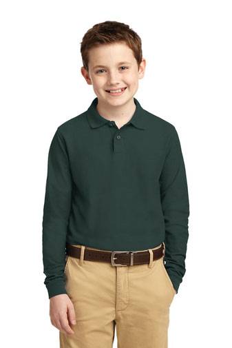 Port Authority Youth Long Sleeve Silk Touch™ Polo.  Y500LS