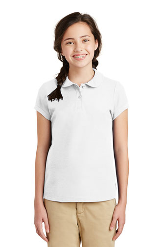 Port Authority Girls Silk Touch ™  Peter Pan Collar Polo. YG503
