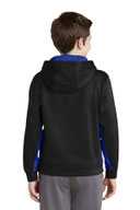 Sport-Tek ®  Youth Sport-Wick ®  Fleece Colorblock Hooded Pullover.  YST235