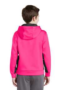 Sport-Tek ®  Youth Sport-Wick ®  Fleece Colorblock Hooded Pullover.  YST235