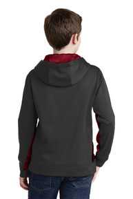 Sport-Tek ®  Youth Sport-Wick ®  CamoHex Fleece Colorblock Hooded Pullover.  YST239