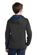 Sport-Tek ®  Youth Sport-Wick ®  CamoHex Fleece Colorblock Hooded Pullover.  YST239