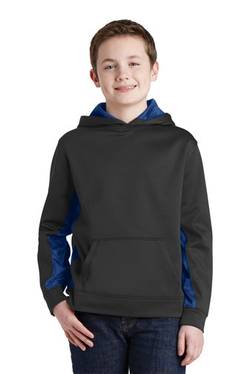Sport-Tek ® Youth Sport-Wick ® CamoHex Fleece Colorblock Hooded Pullover. YST239 Sport-Tek ® Youth Sport-Wick ® CamoHex Fleece Colorblock Hooded Pullover. YST239