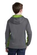 Sport-Tek ®  Youth Sport-Wick ®  CamoHex Fleece Colorblock Hooded Pullover.  YST239
